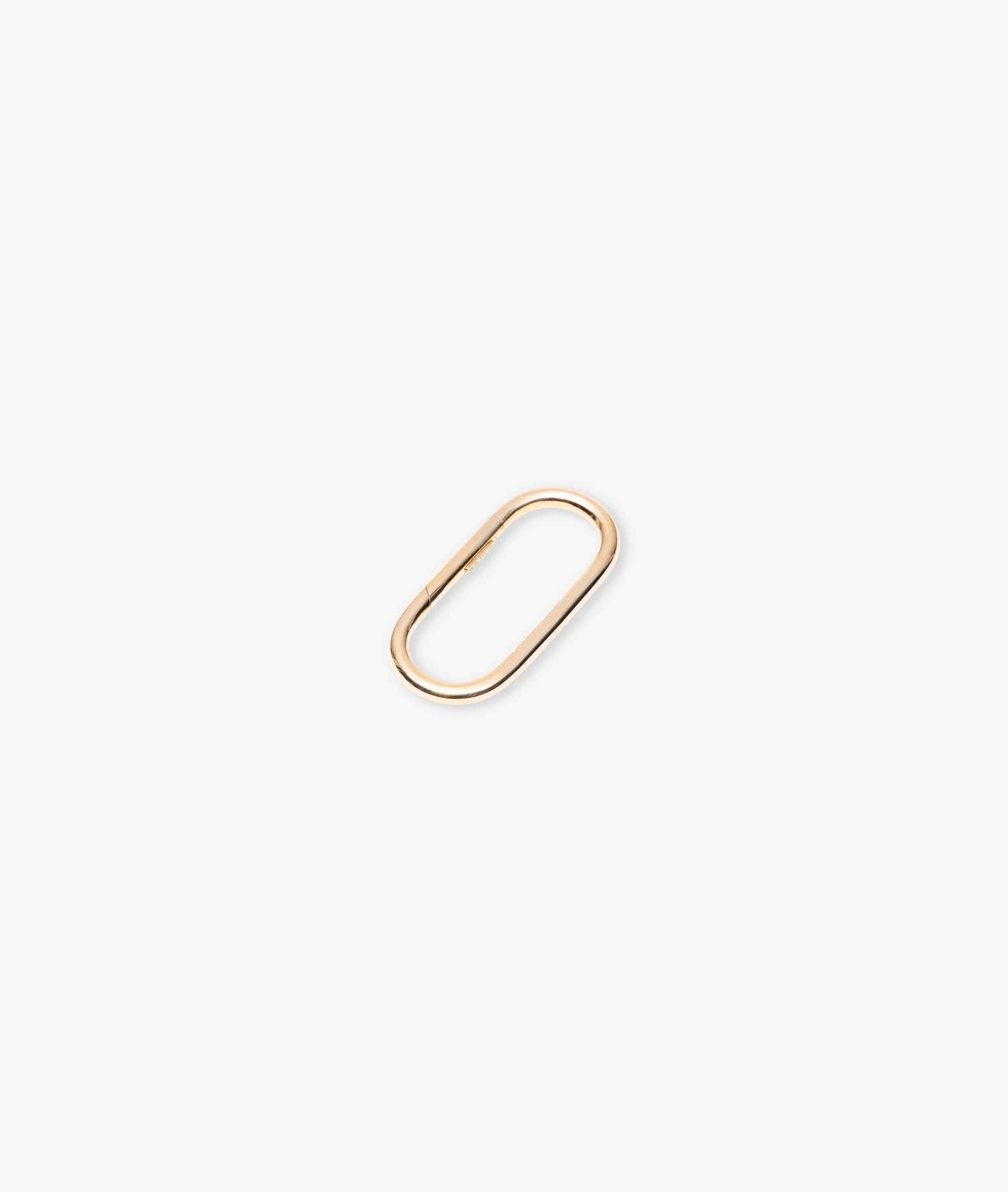 Larusmiani Yellow Gold Oval Ring Key Holder Keyring
