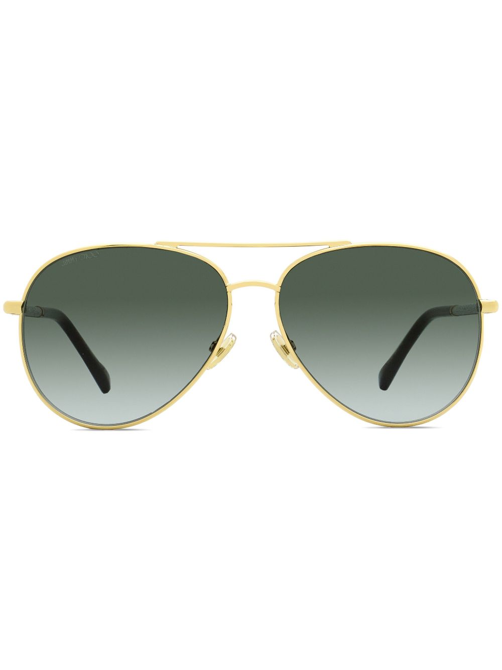 Jimmy Choo Eyewear 有色镜片圆框太阳眼镜 - 黑色