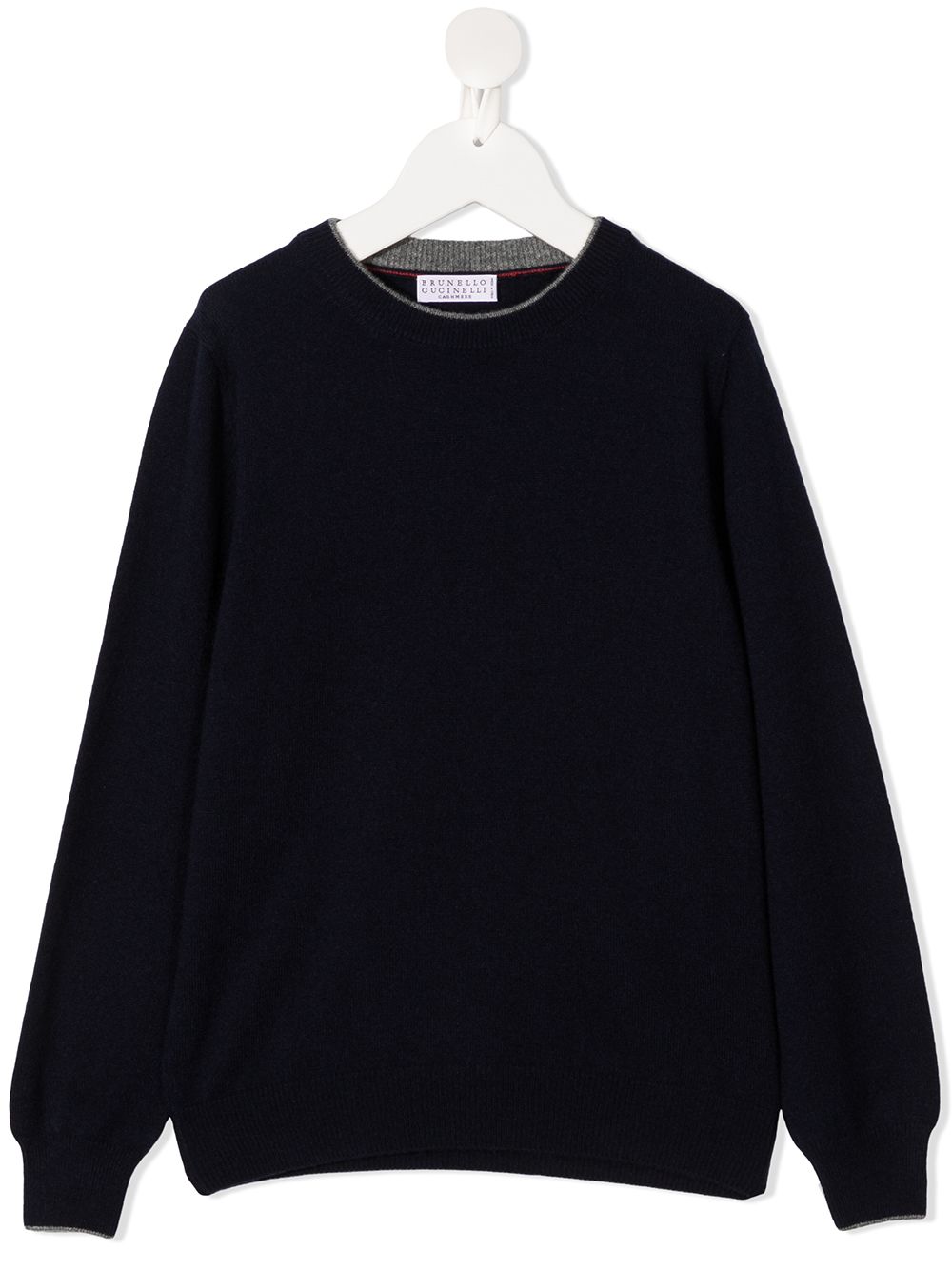 Brunello Cucinelli Kids 长袖套头衫 - 蓝色