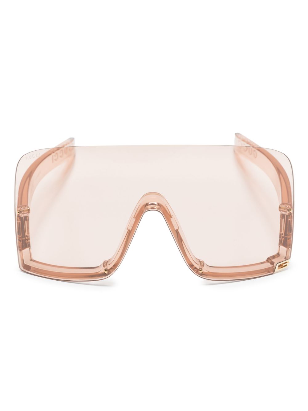 Gucci Eyewear logo盾形镜框太阳眼镜 - 中性色