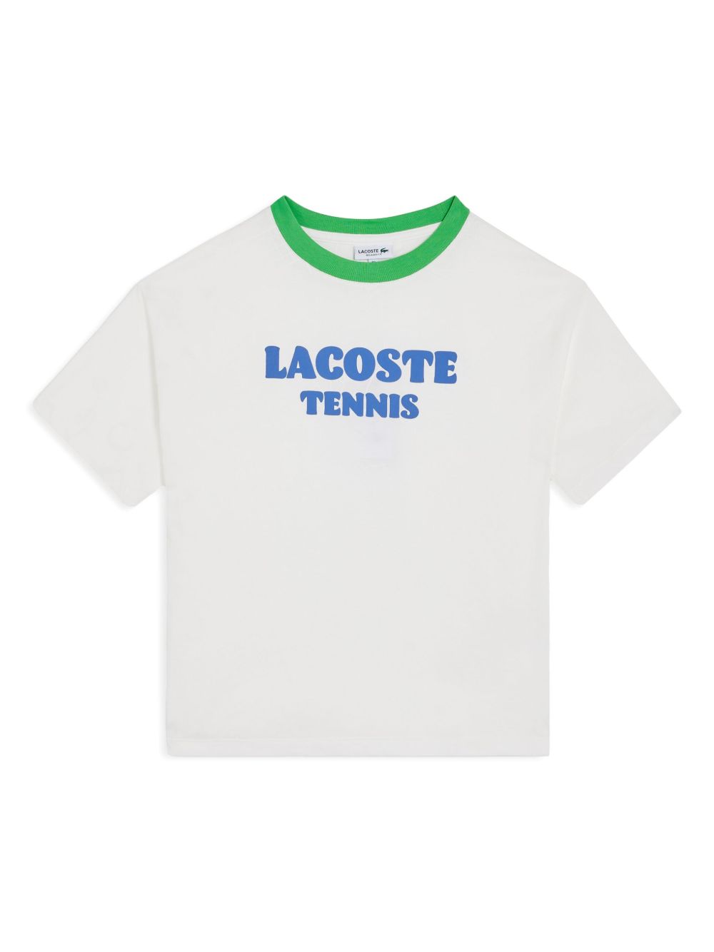 Lacoste logo印花棉T恤 - 白色