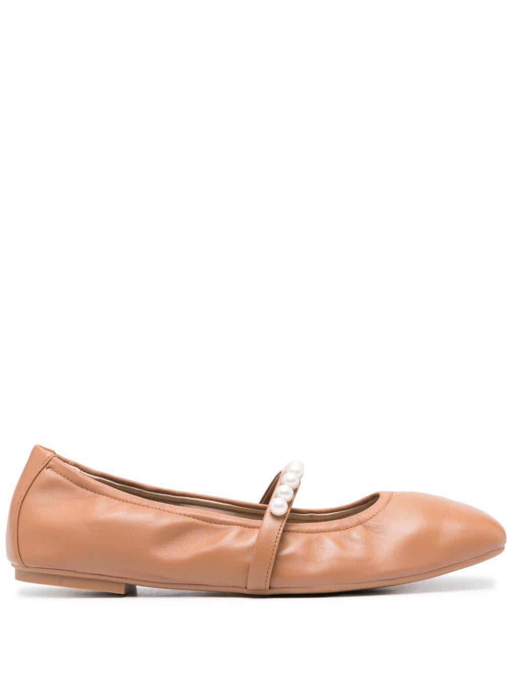 Stuart Weitzman Goldie 芭蕾平底鞋 - 褐色