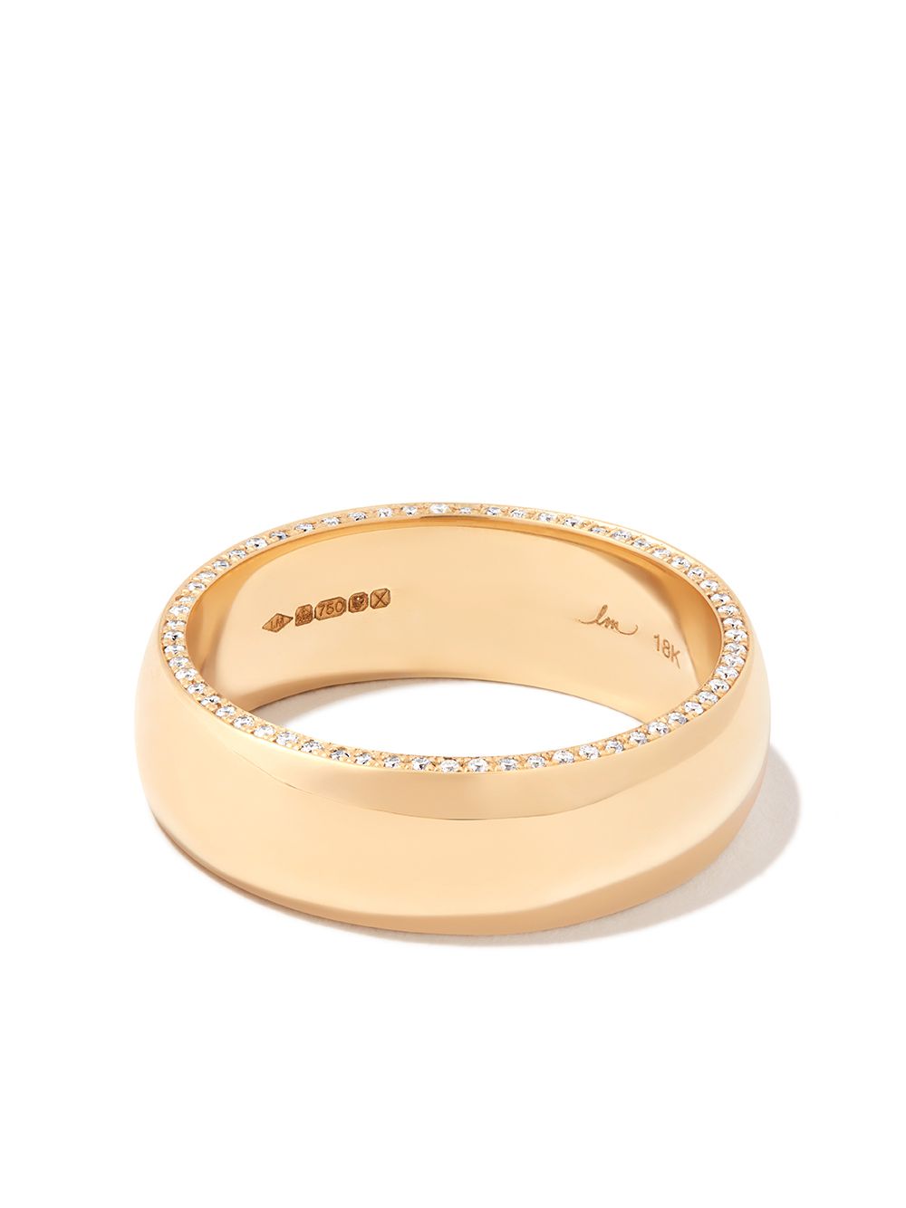Lizzie Mandler Fine Jewelry Othello 18K黄金钻石雪茄指环 - 金色