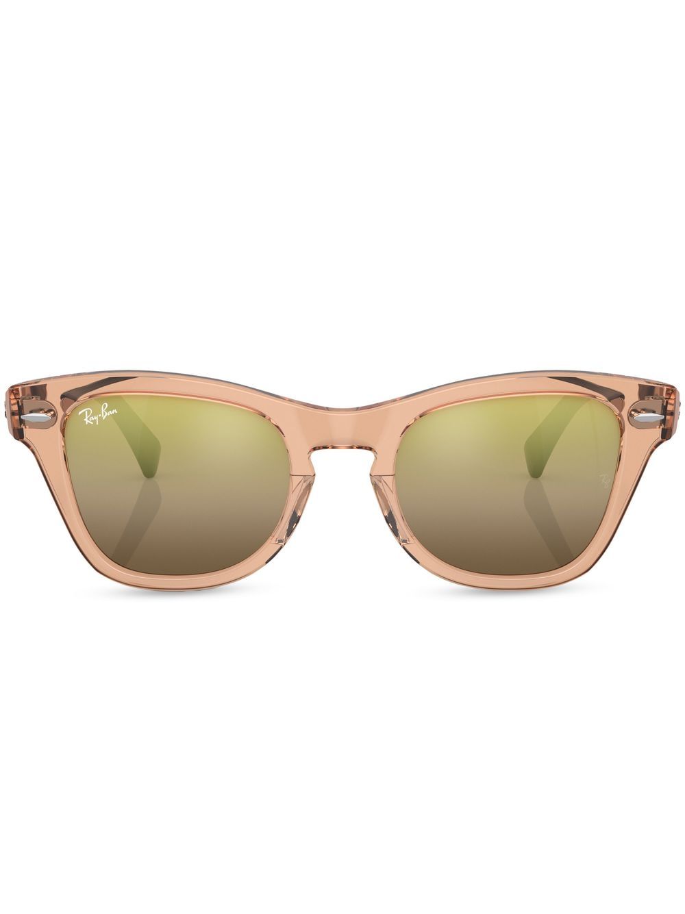 Ray-Ban 渐色镜片方框太阳眼镜 - 褐色