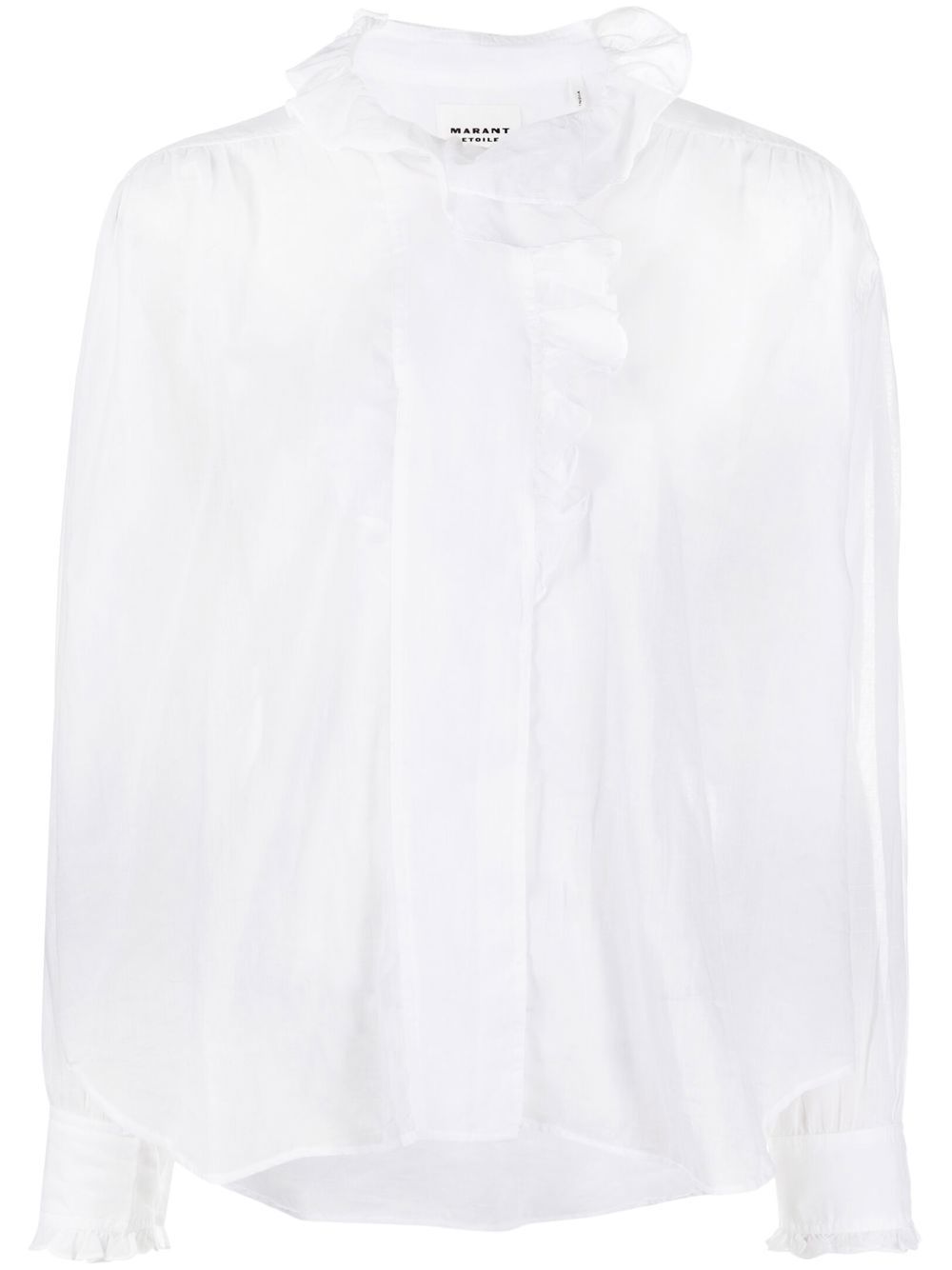 MARANT ÉTOILE Pamias 荷叶边衬衫 - 白色