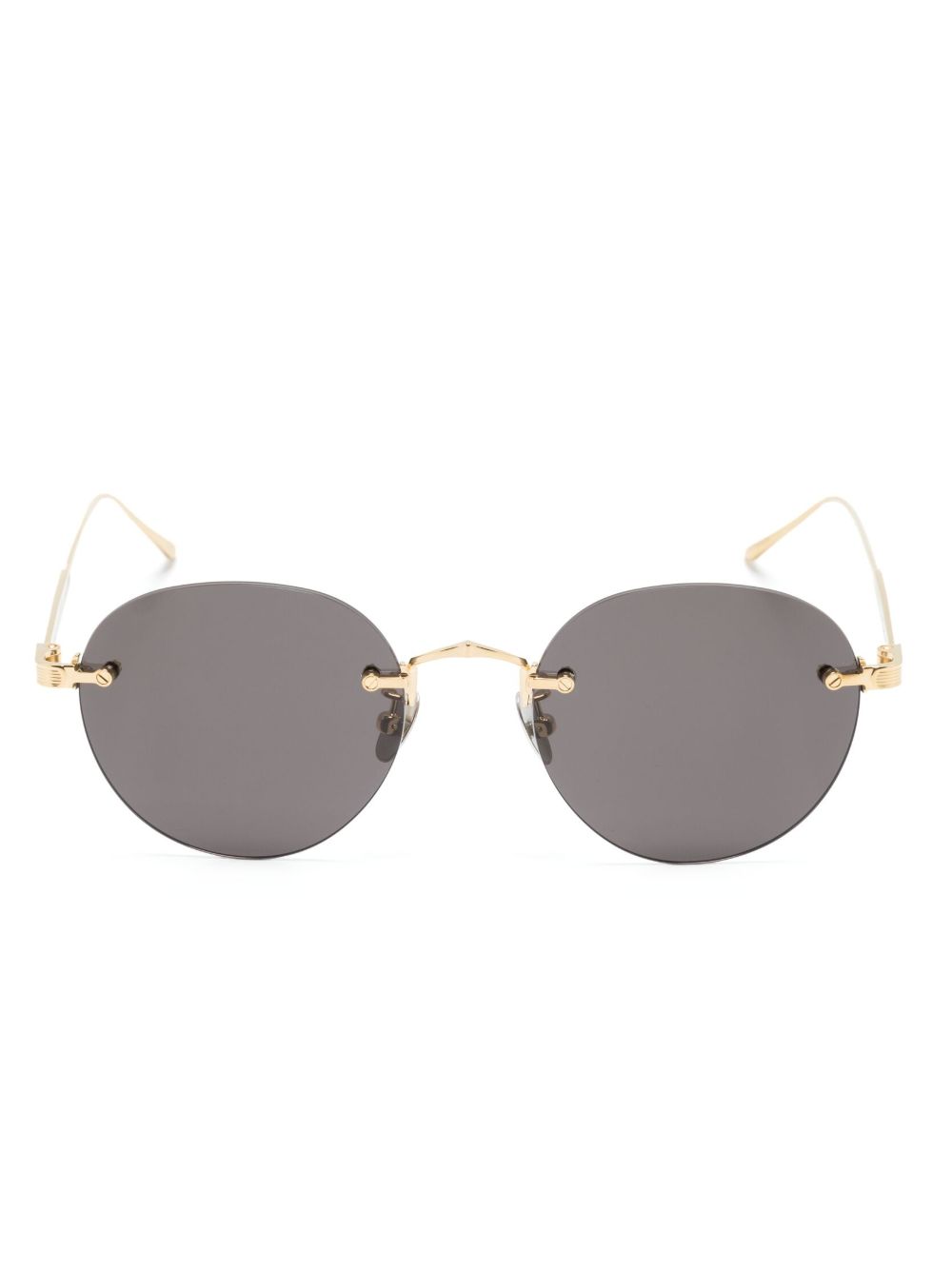 Cartier Eyewear Panthère de Cartier 圆框太阳眼镜 - 金色