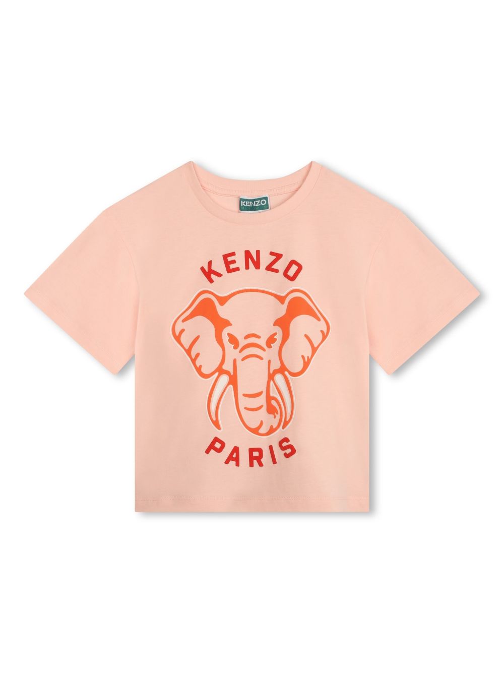 Kenzo Kids Elephant 刺绣棉T恤 - 粉色
