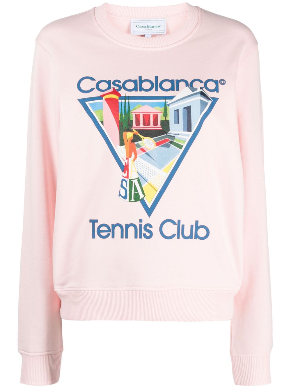 Casablanca Tennis Club 印花卫衣 - 粉色