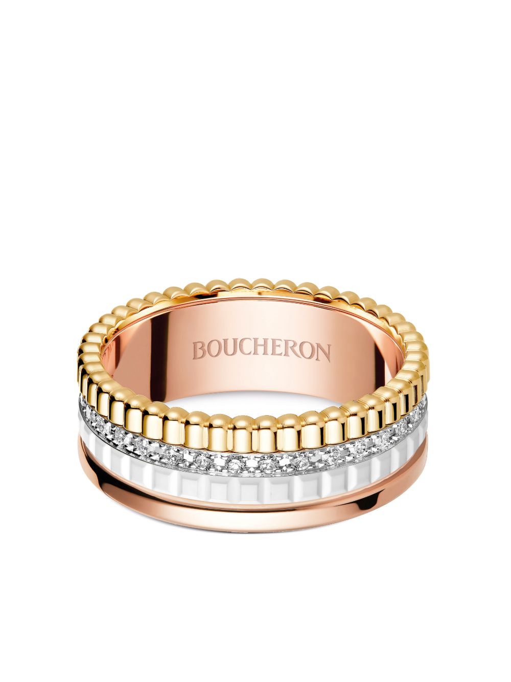 Boucheron Quatre 18k钻石戒指 - 金色