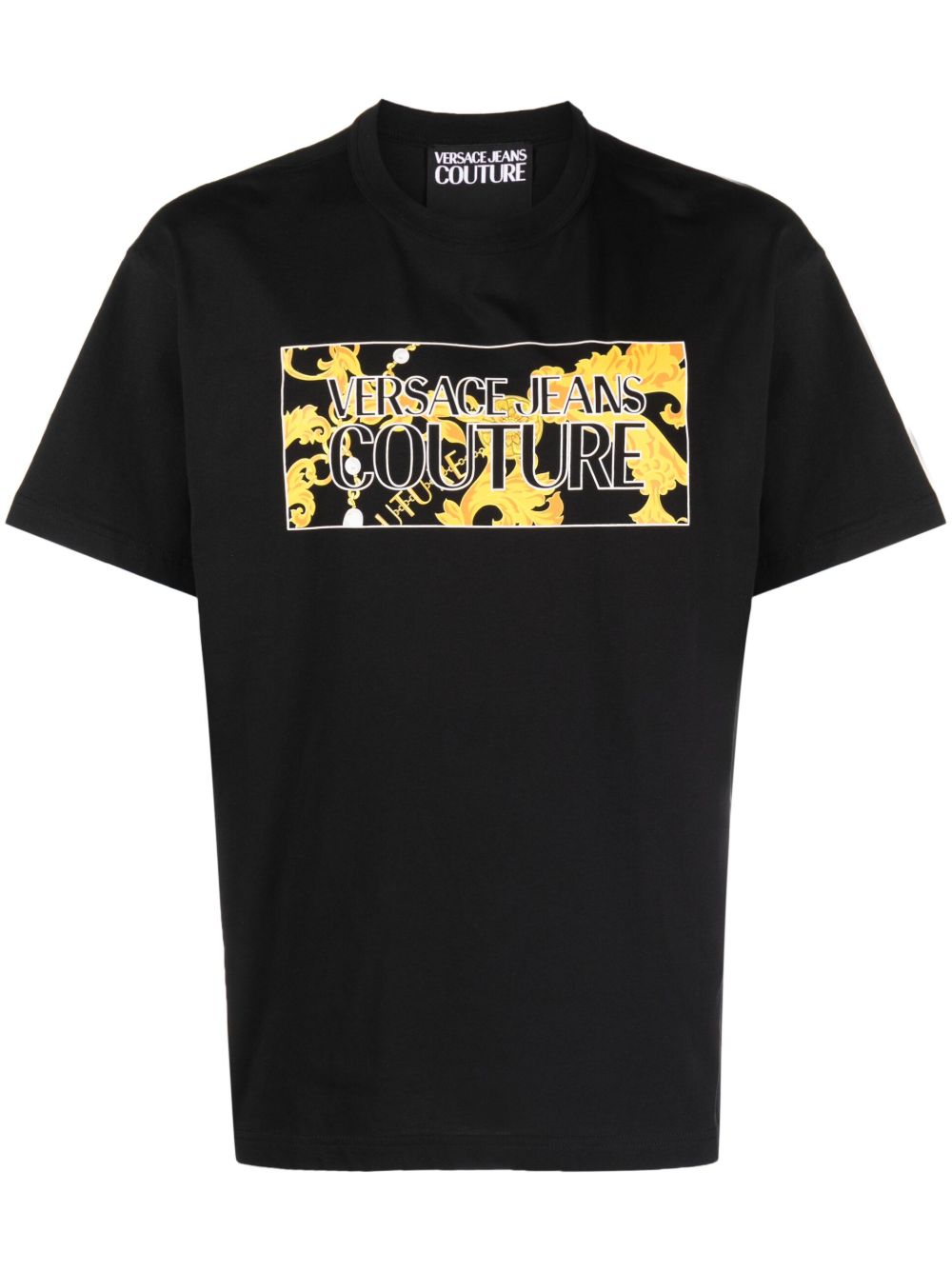 Versace Jeans Couture logo印花棉T恤 - 黑色