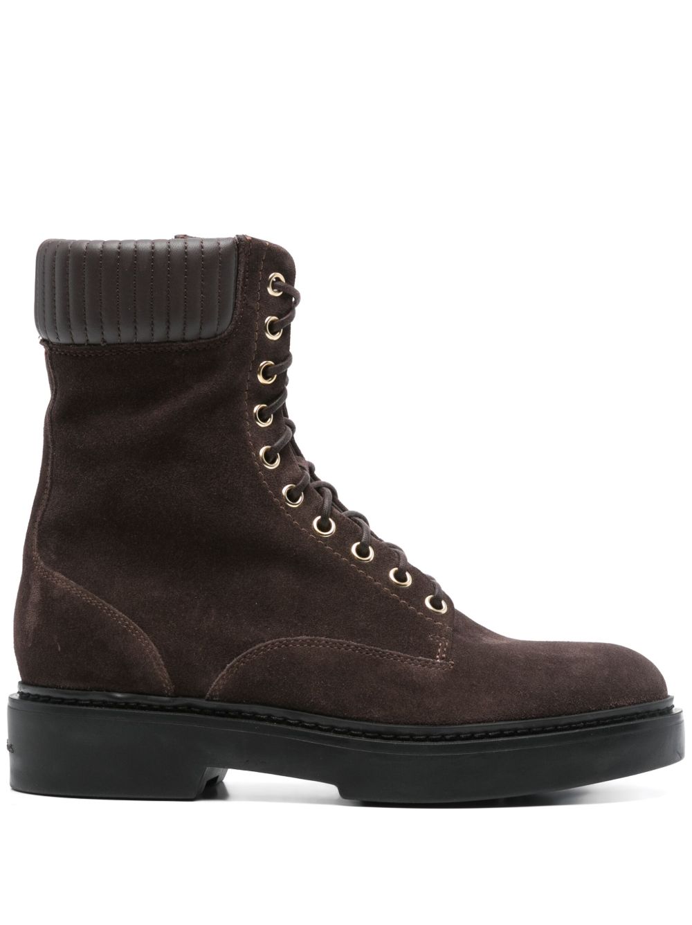 Santoni 绒面皮及踝靴 - 褐色