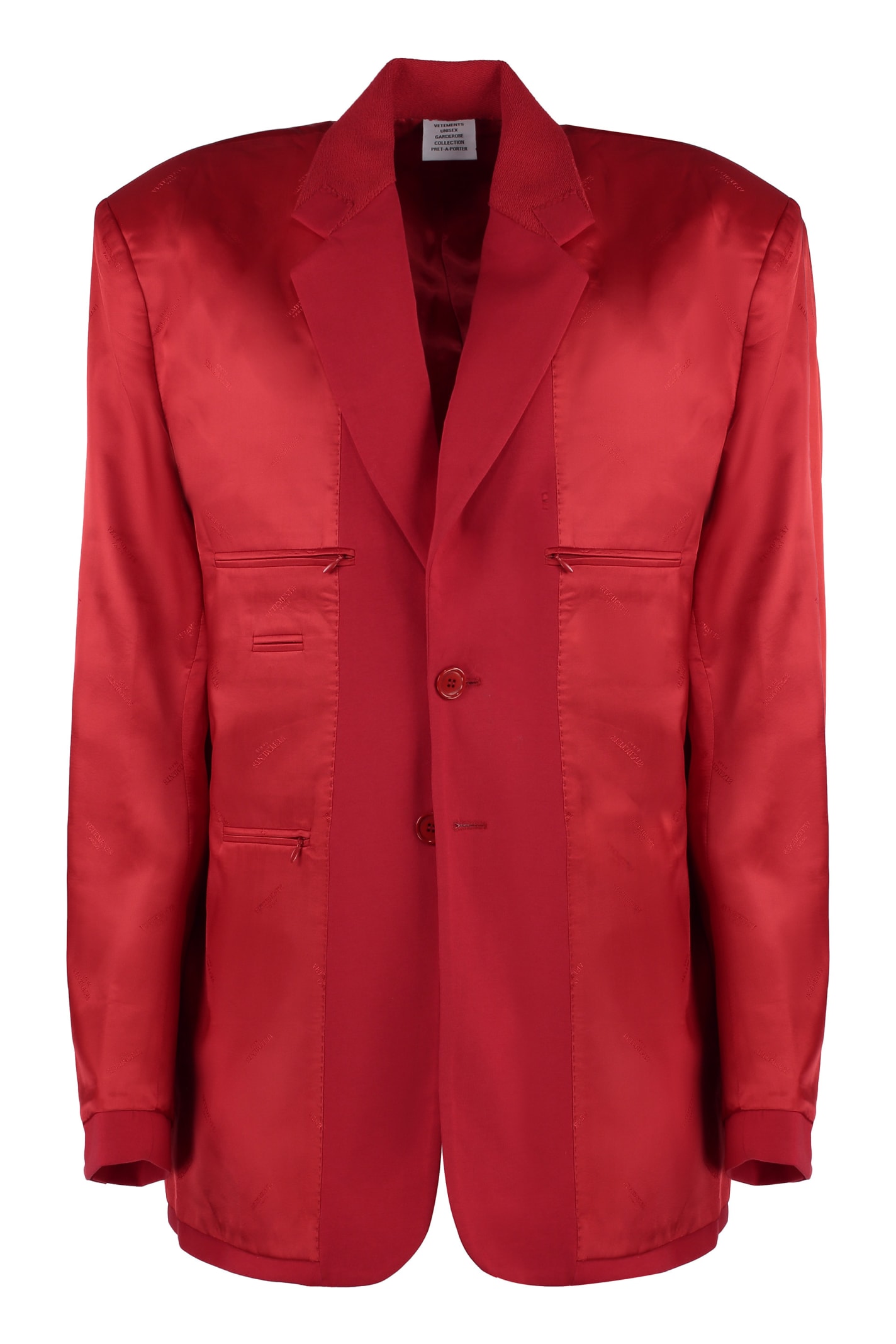 VETEMENTS Cotton Blend Jacquard Blazer