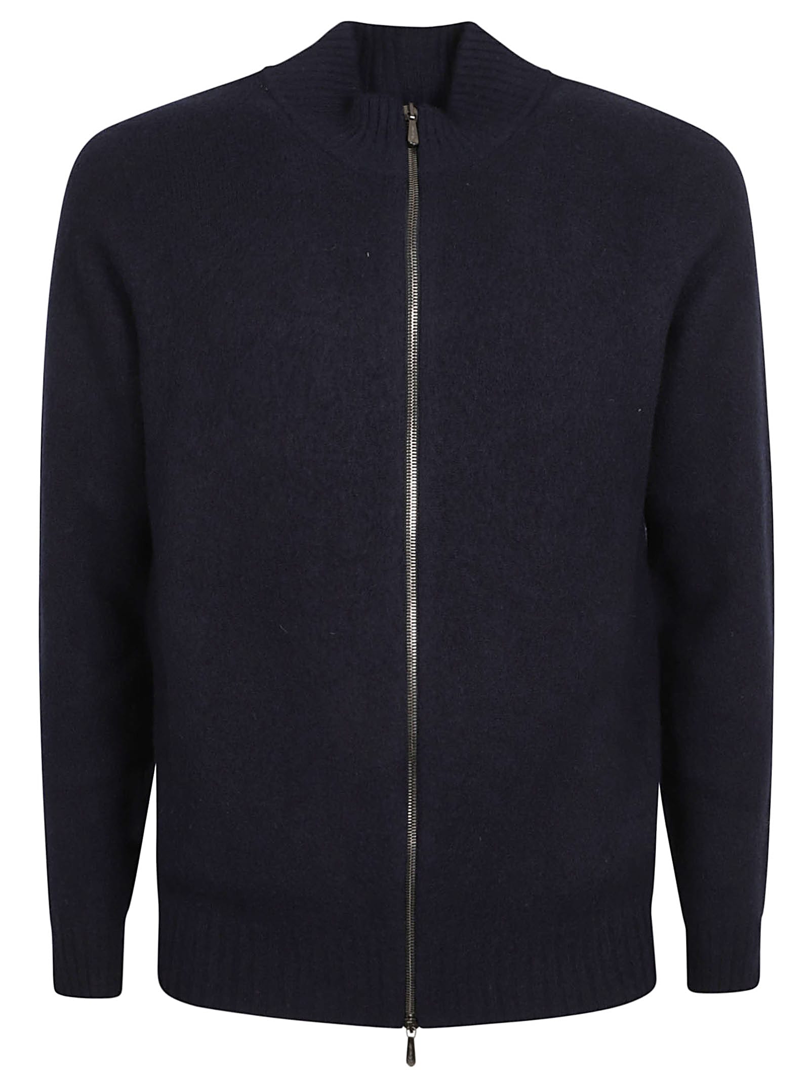 Drumohr Rib Trim Knit Zipped Jacket Jacket