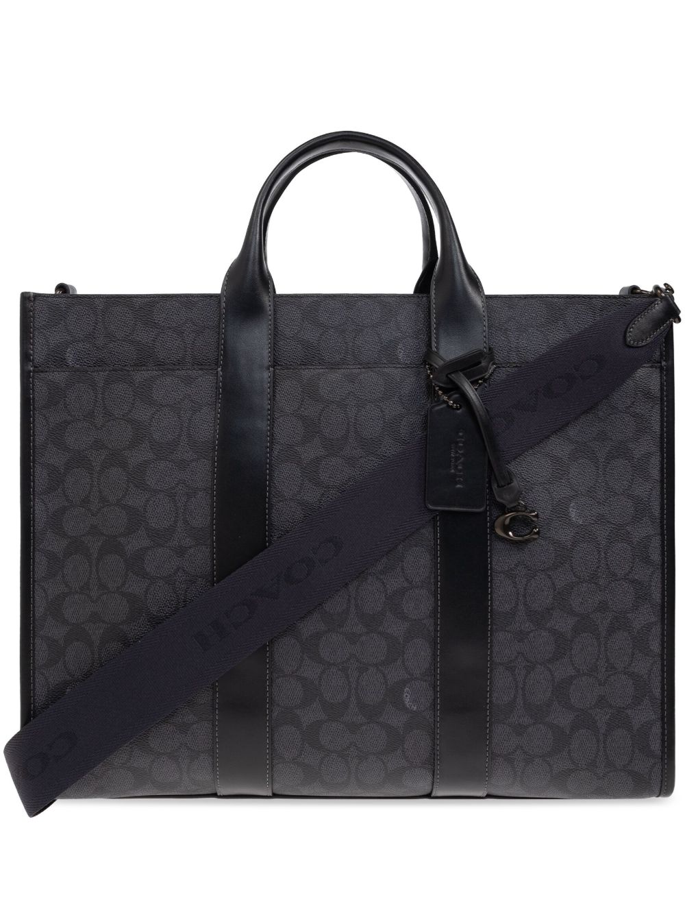 Coach 经典logo手提包 - 灰色