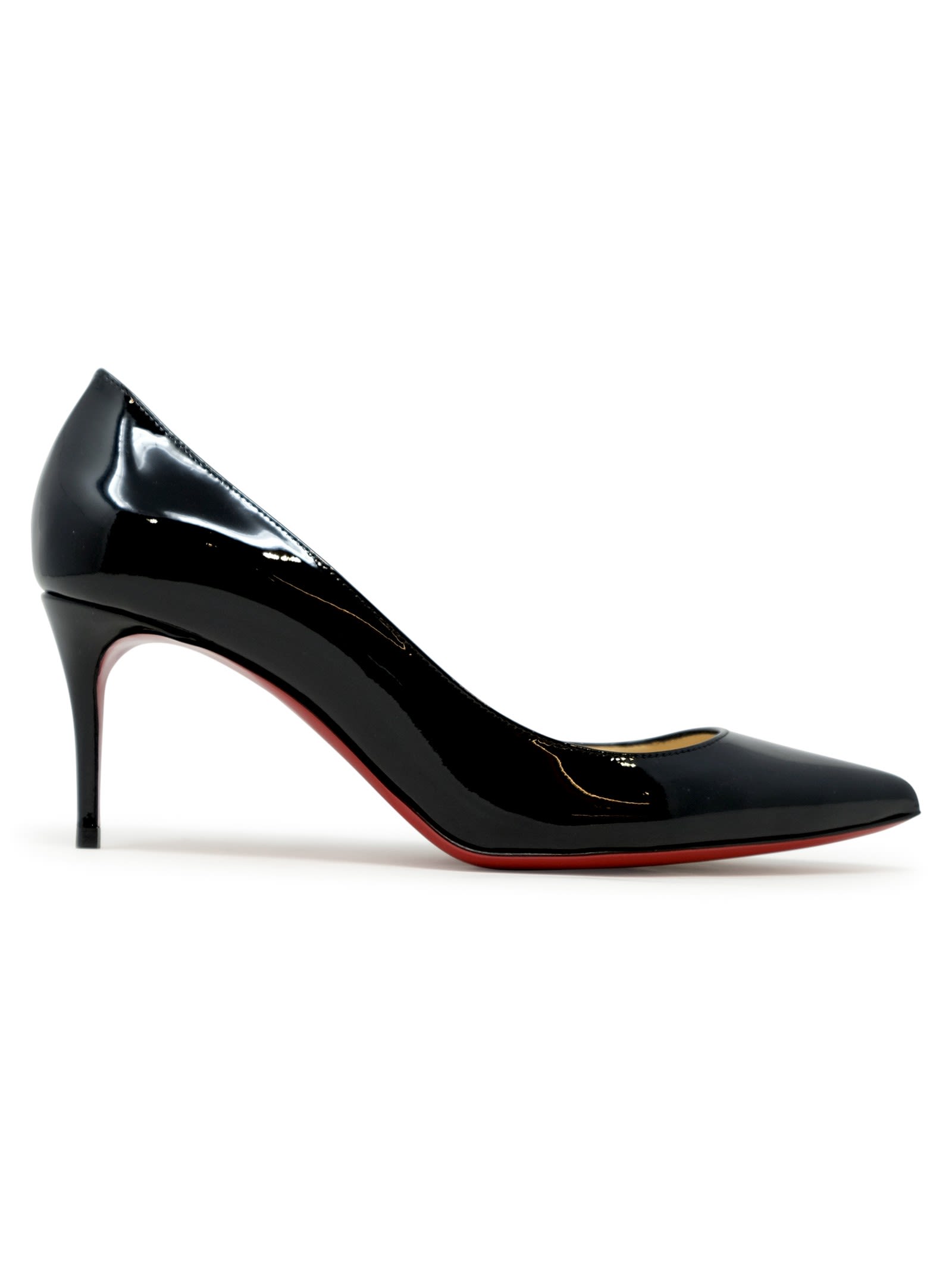 Christian Louboutin 黑色漆皮Kate 70高跟鞋