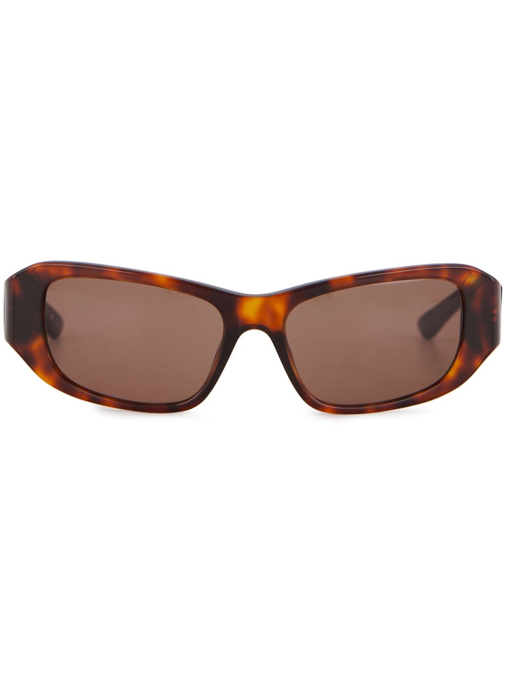 Balenciaga Eyewear Tuesday 长方形框太阳眼镜 - 褐色