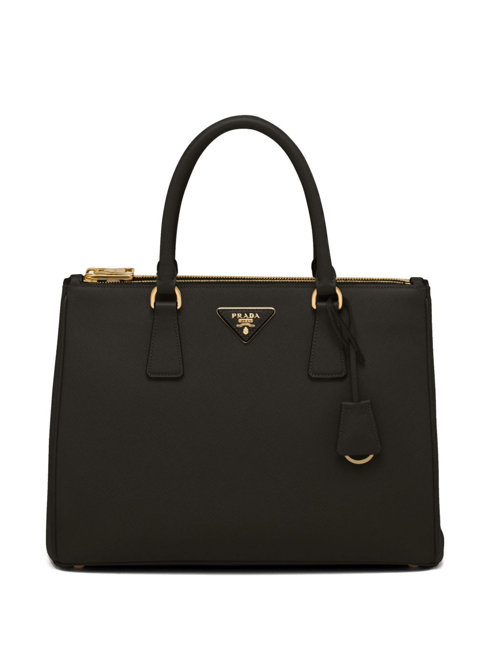 Prada Galleria 皮质大号手提包 - 黑色