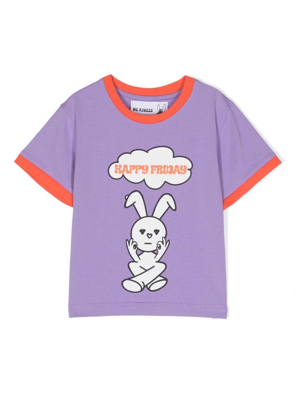 Natasha Zinko Kids Happy Friday 短袖T恤 - 紫色