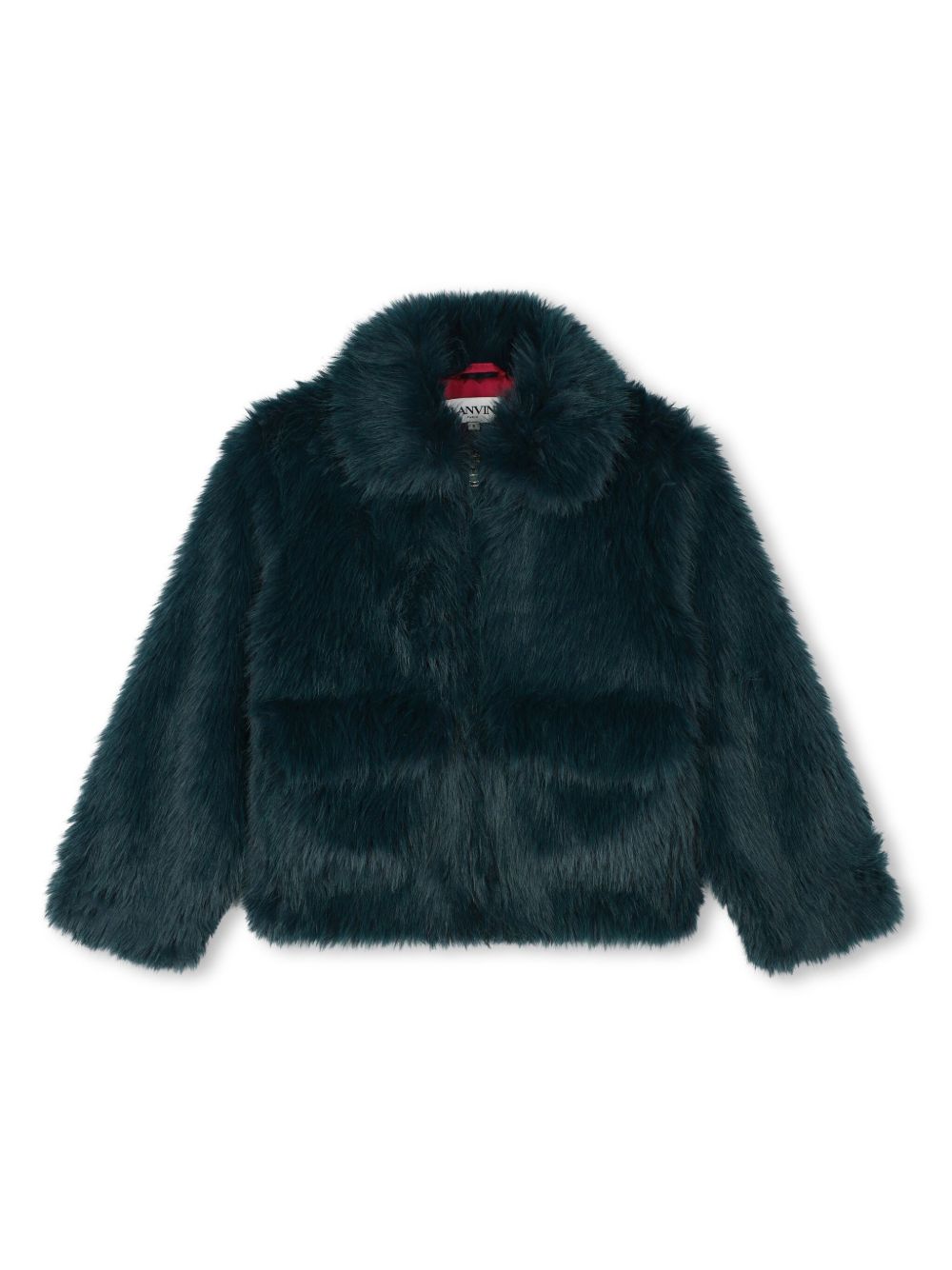 Lanvin Enfant 人造皮草外套 - 绿色