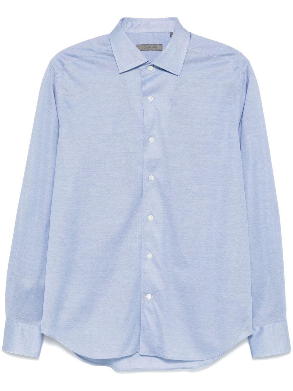 Corneliani 标志刺绣polo衫 - 蓝色