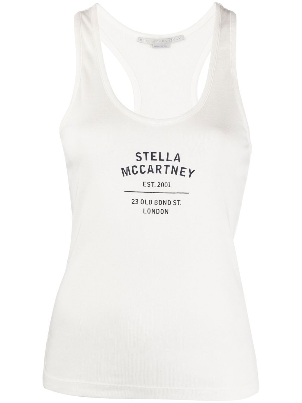Stella McCartney logo印花挖背上衣 - 白色