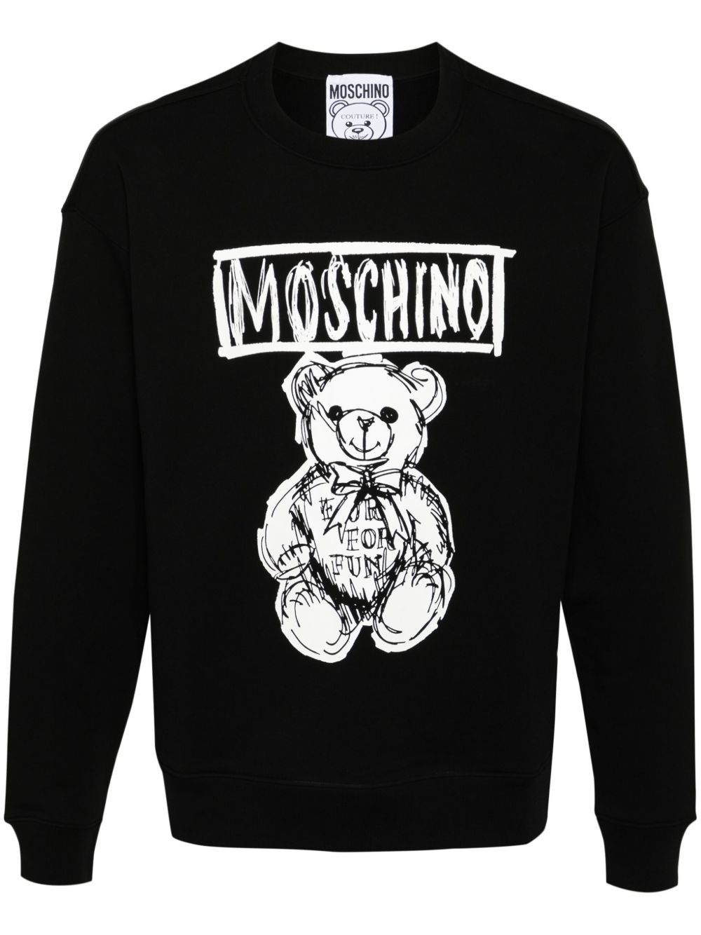 Moschino Teddy Bear 图案卫衣 - 黑色