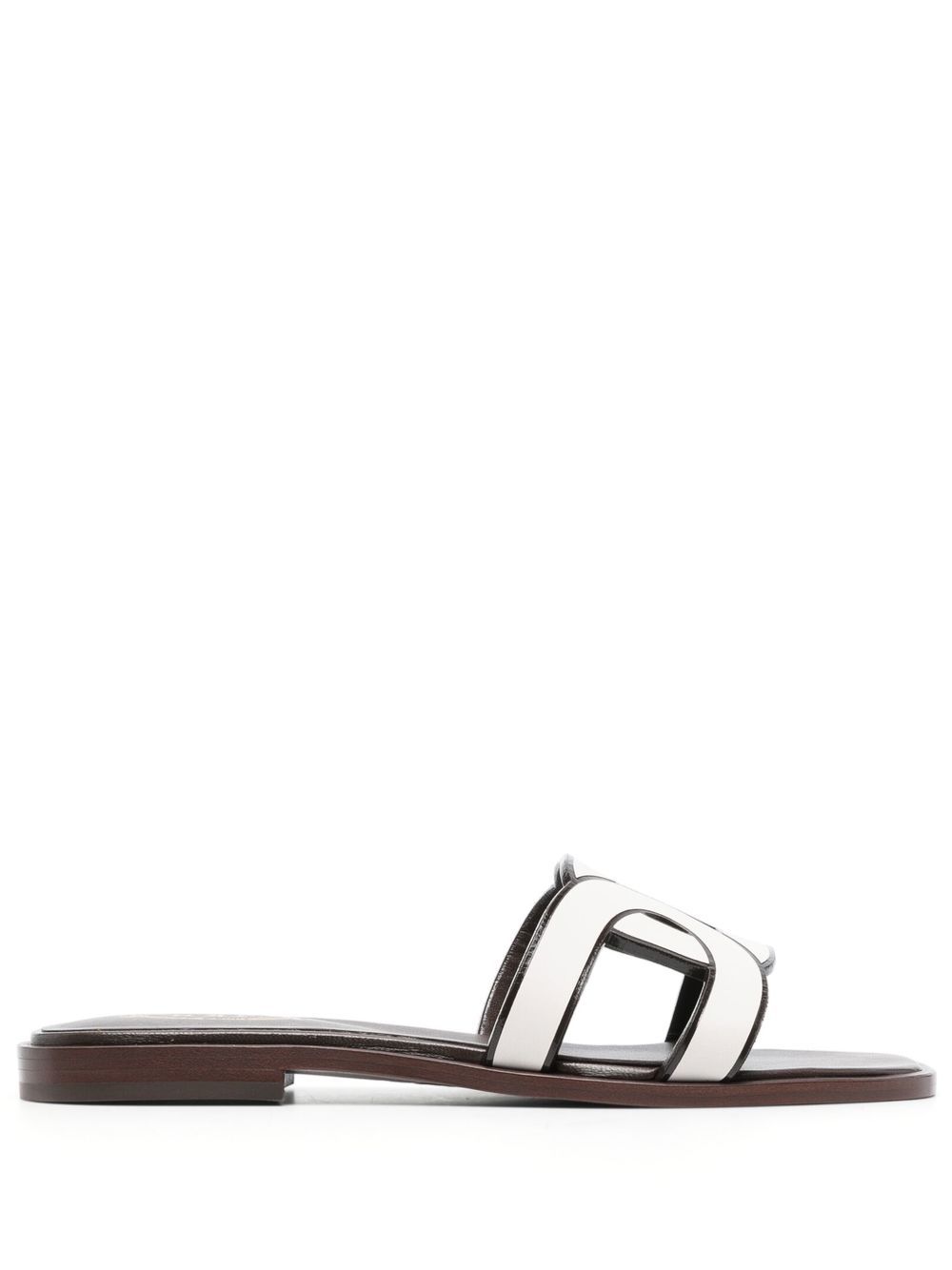 Tod's 编织平底凉鞋 - 白色