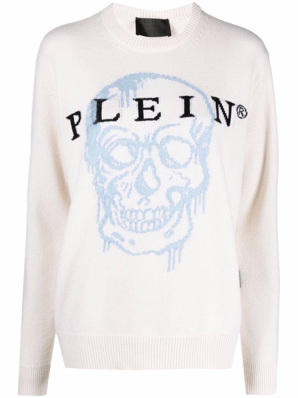 Philipp Plein 骷髅头嵌花毛衣 - 中性色