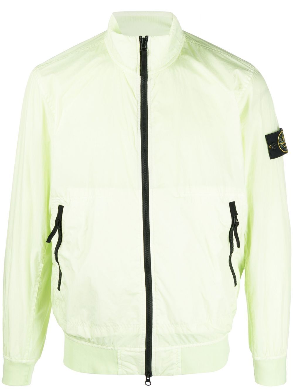 Stone Island 高领轻薄夹克 - 绿色