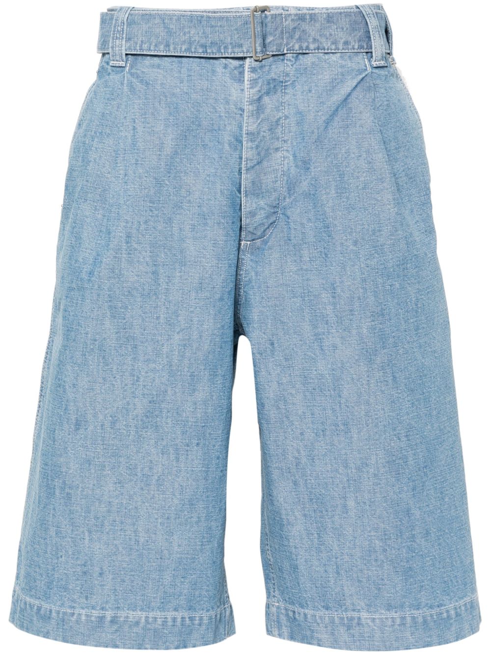 Kenzo 褶饰细节牛仔短裤 - 蓝色