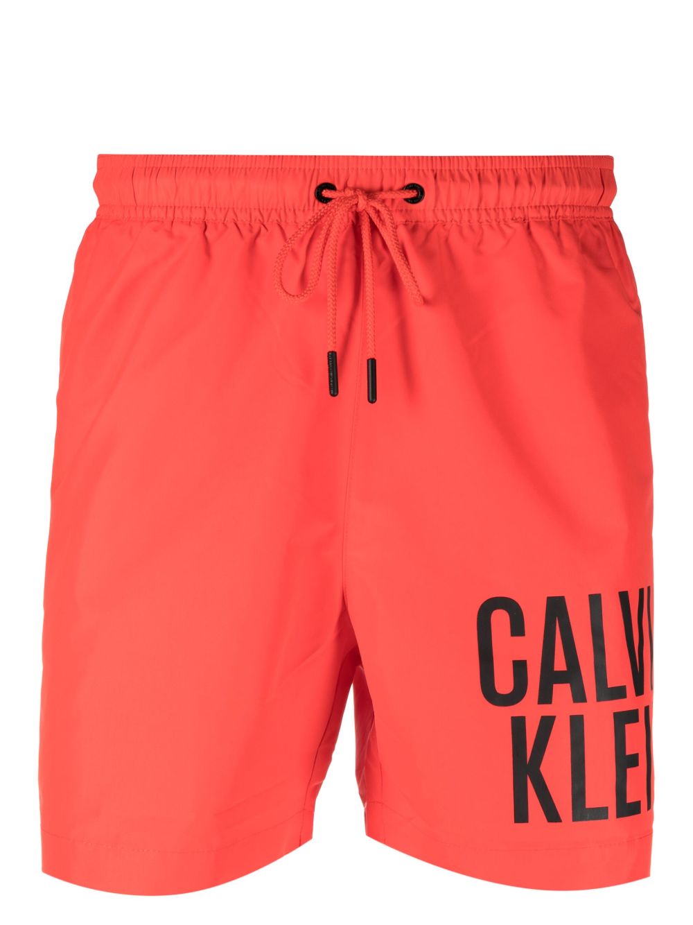 Calvin Klein 对比logo印花泳裤 - 红色