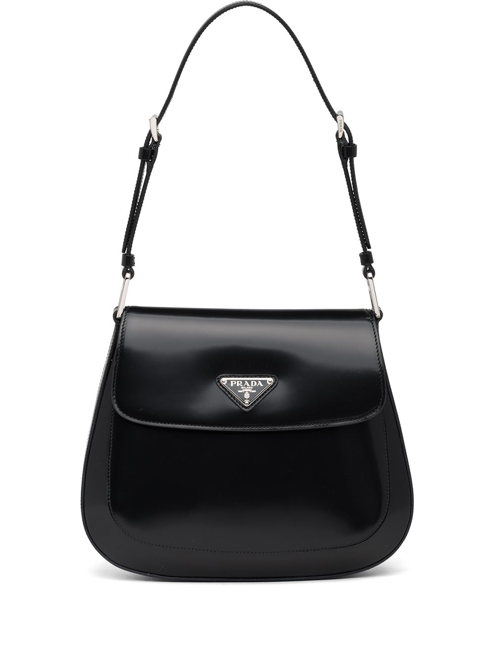 Prada Cleo 皮质单肩包 - 黑色