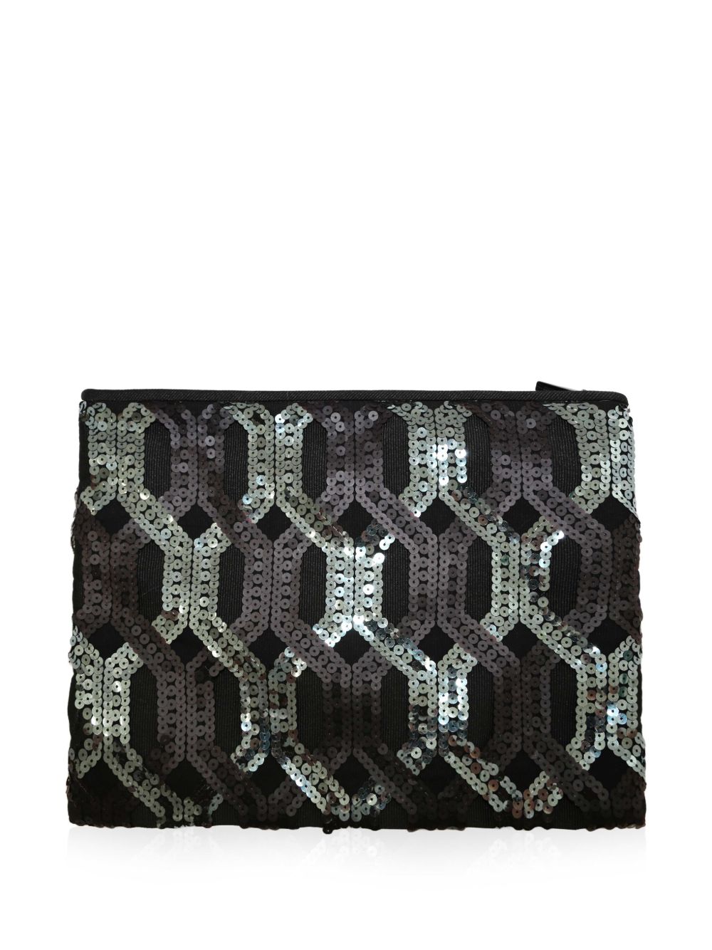 Miu Miu Pre-Owned 亮片手拿包 - 黑色