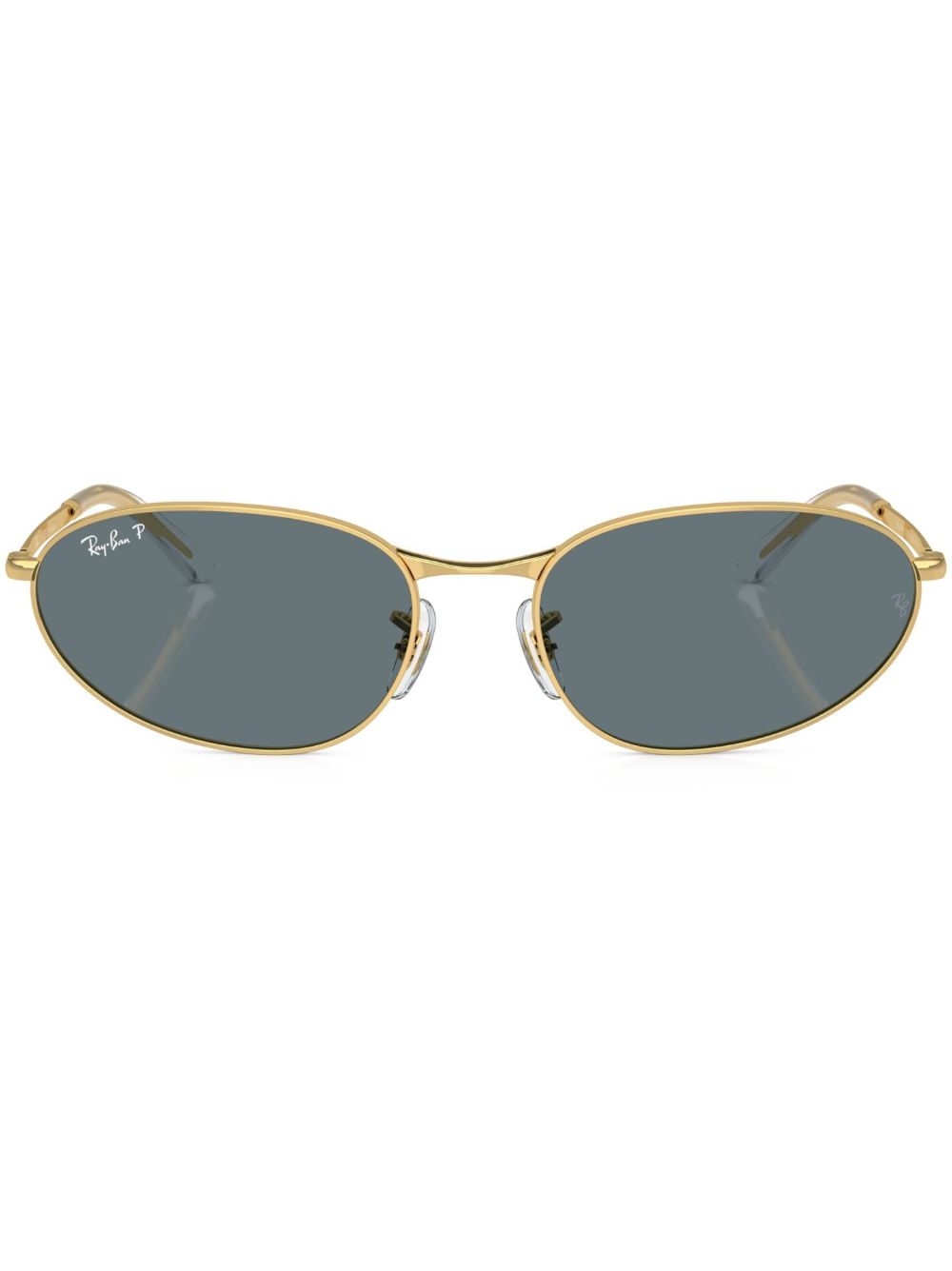 Ray-Ban RB3734 椭圆形框太阳眼镜 - 金色