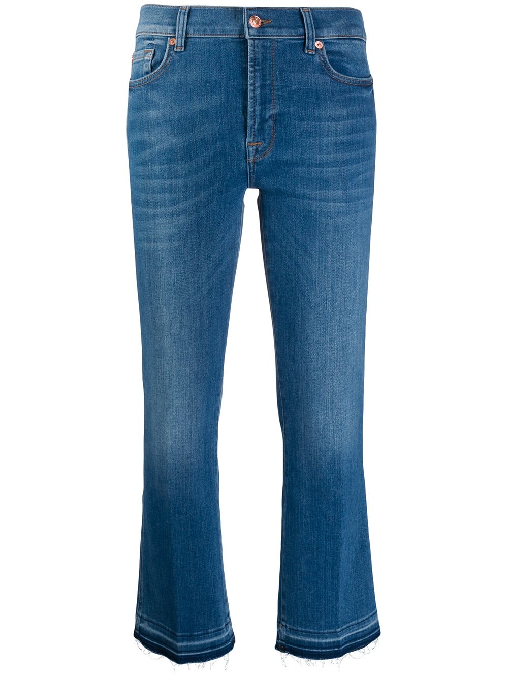 7 For All Mankind 中腰露踝牛仔裤 - 蓝色