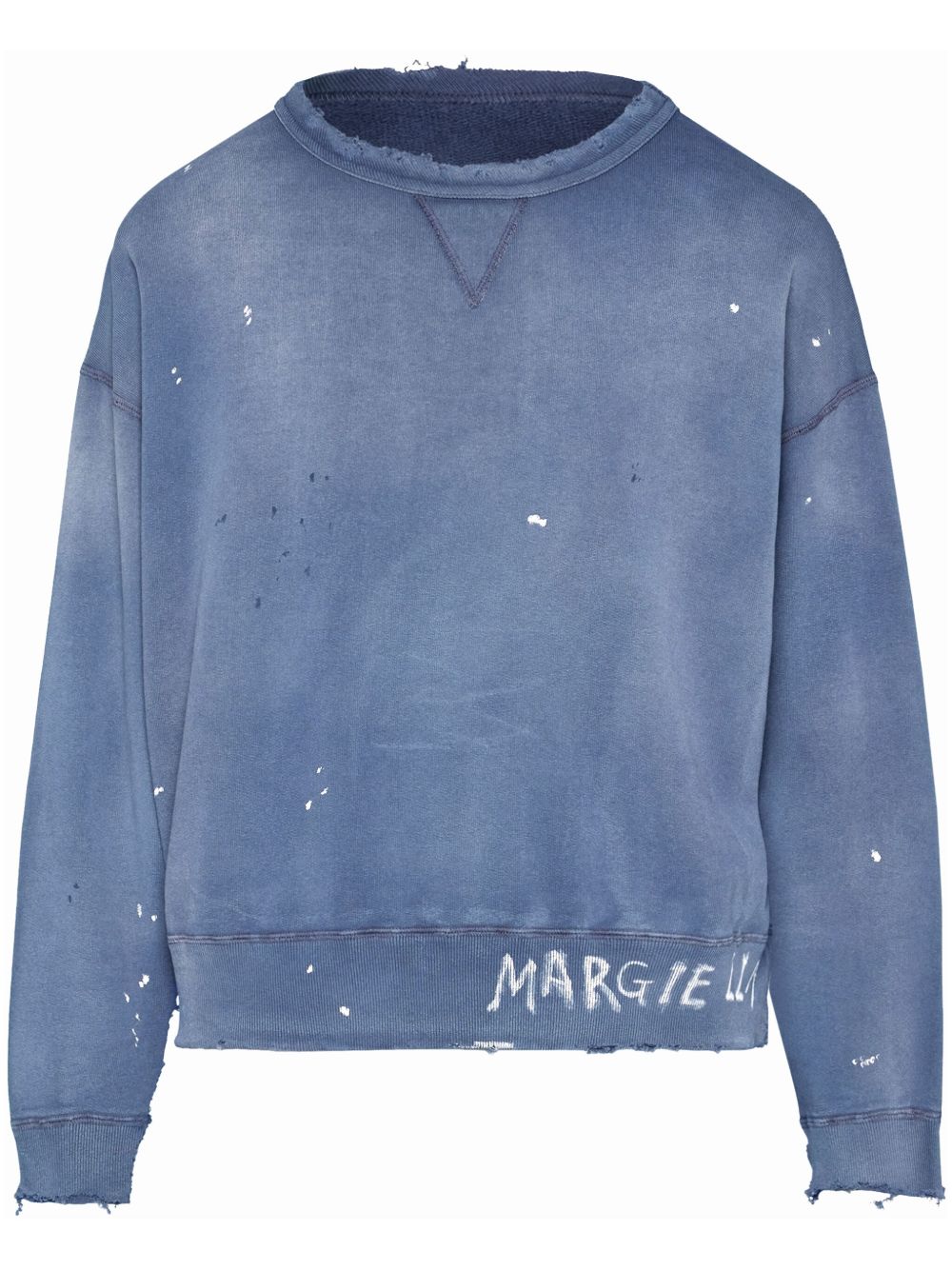 Maison Margiela Handwritten 棉套头衫 - 蓝色