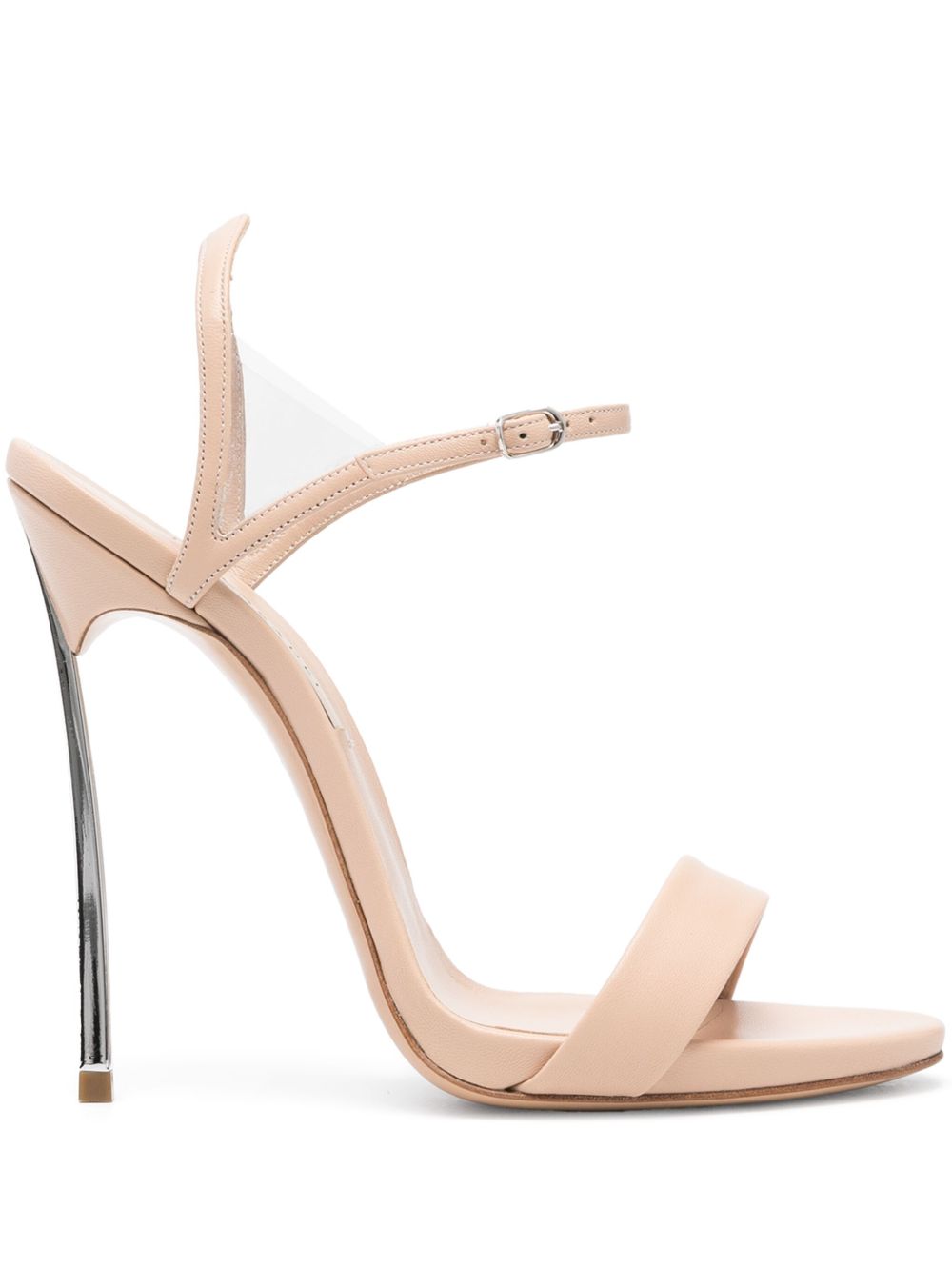 Casadei Blade V Celebrate 高跟皮质凉鞋 - 中性色