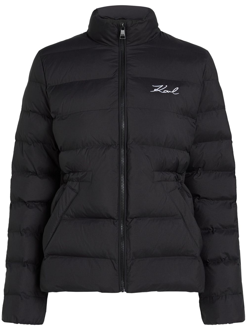 Karl Lagerfeld K/Signature 蓬松夹克 - 黑色