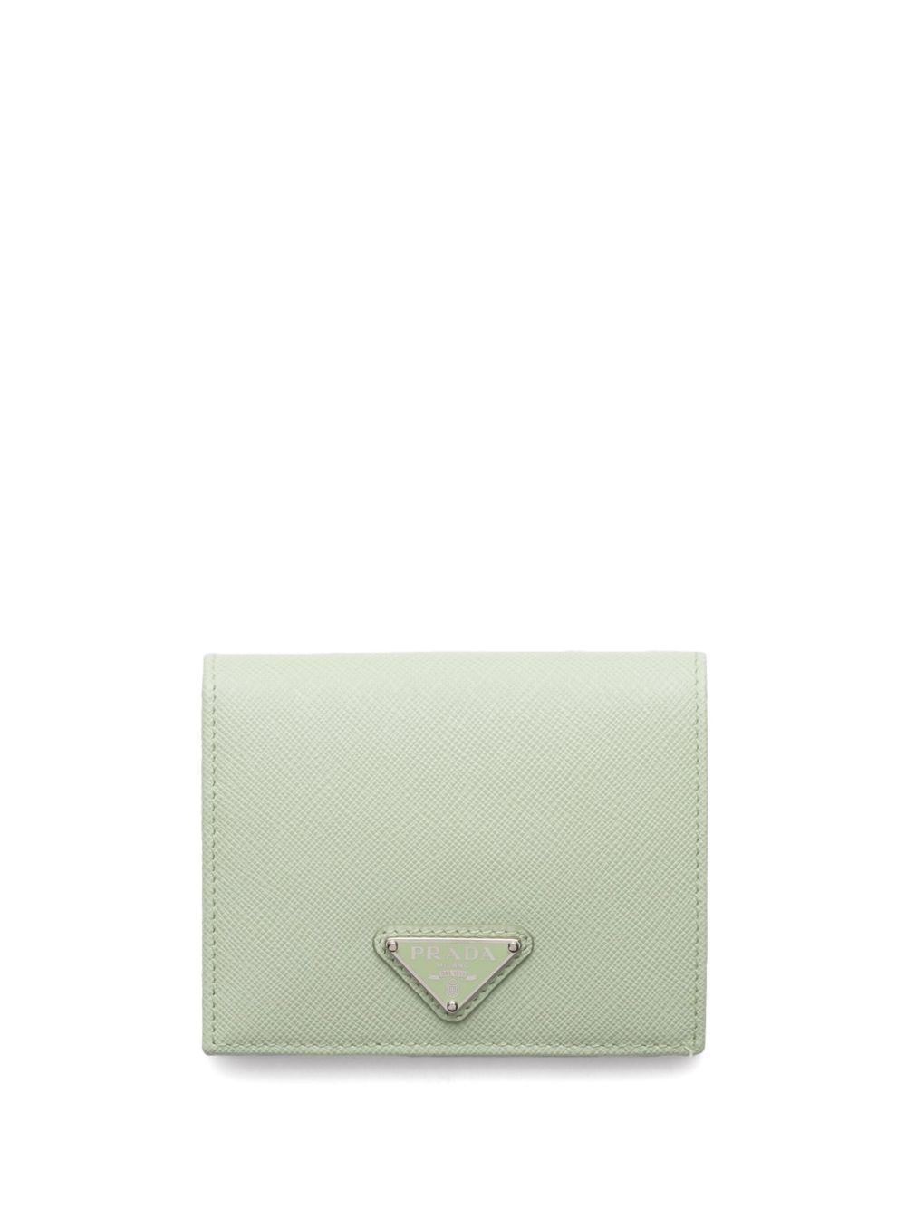 Prada 三角形logo皮质钱包 - 绿色