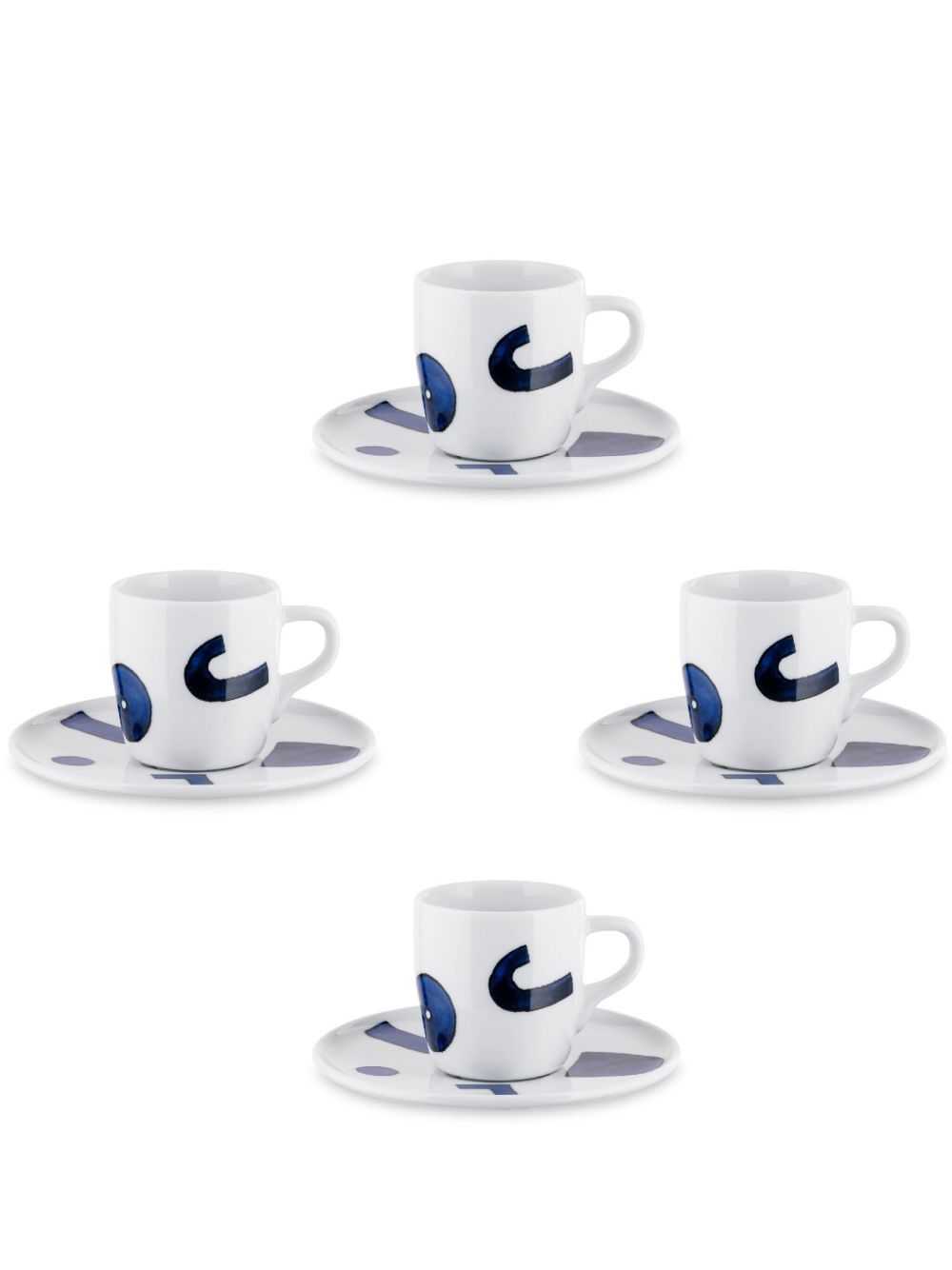 Alessi x Naoto Fukasawa Itsumo 茶杯茶碟套装（四件装） - 白色