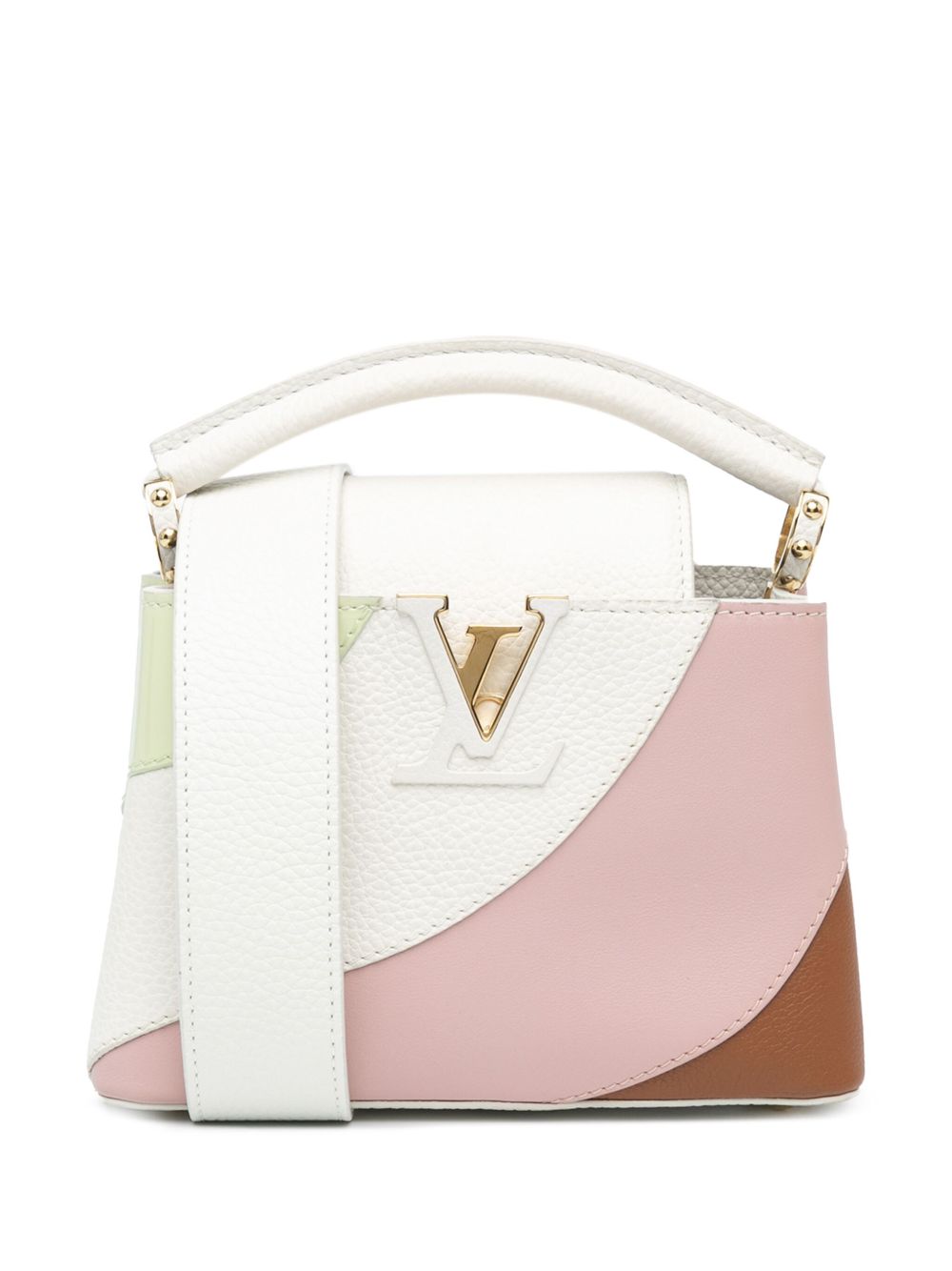 Louis Vuitton Pre-Owned Taurillon Gelato Capucines 迷你斜挎包（2021-2024年典藏款） - 粉色