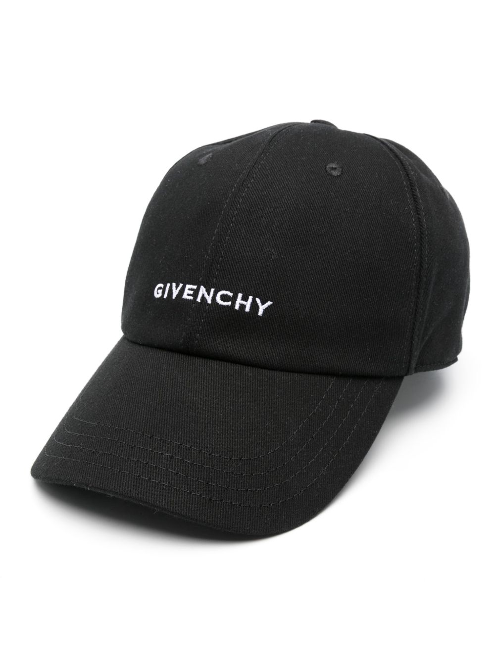 Givenchy 纪梵希 雕刻logo棒球帽 - 黑色