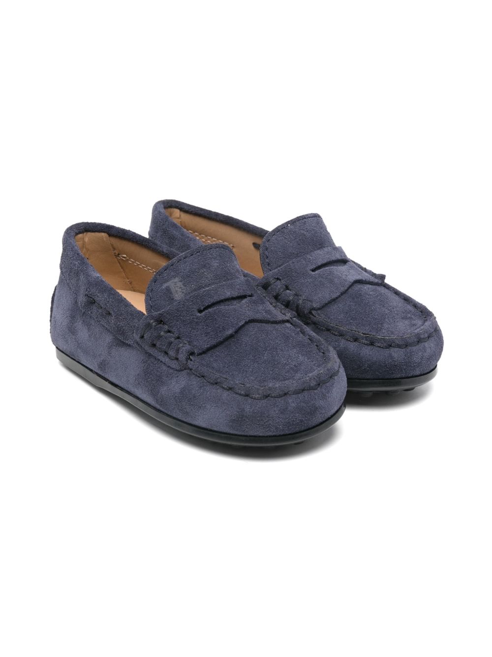 Tod's Kids 绒面皮乐福鞋 - 蓝色