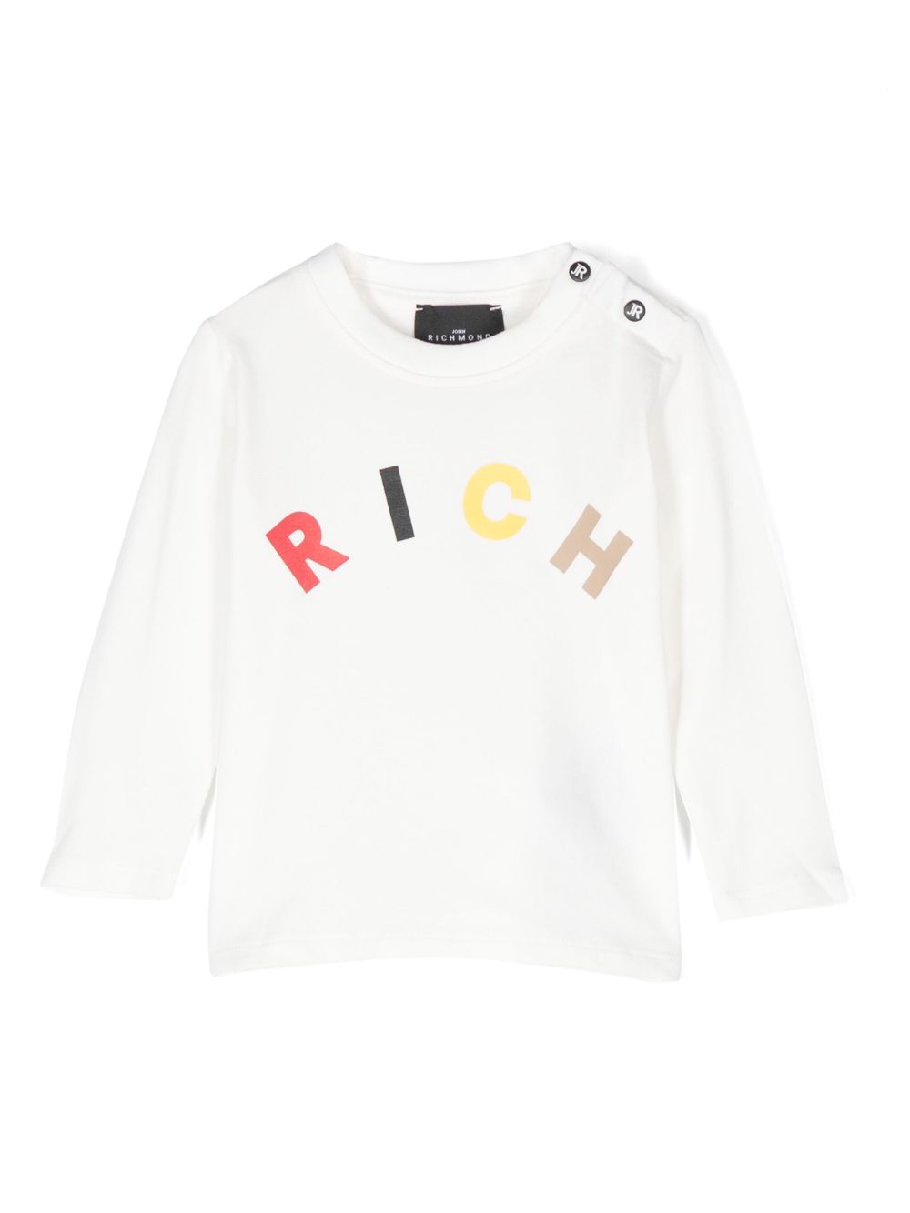 John Richmond Junior logo印花T恤 - 白色