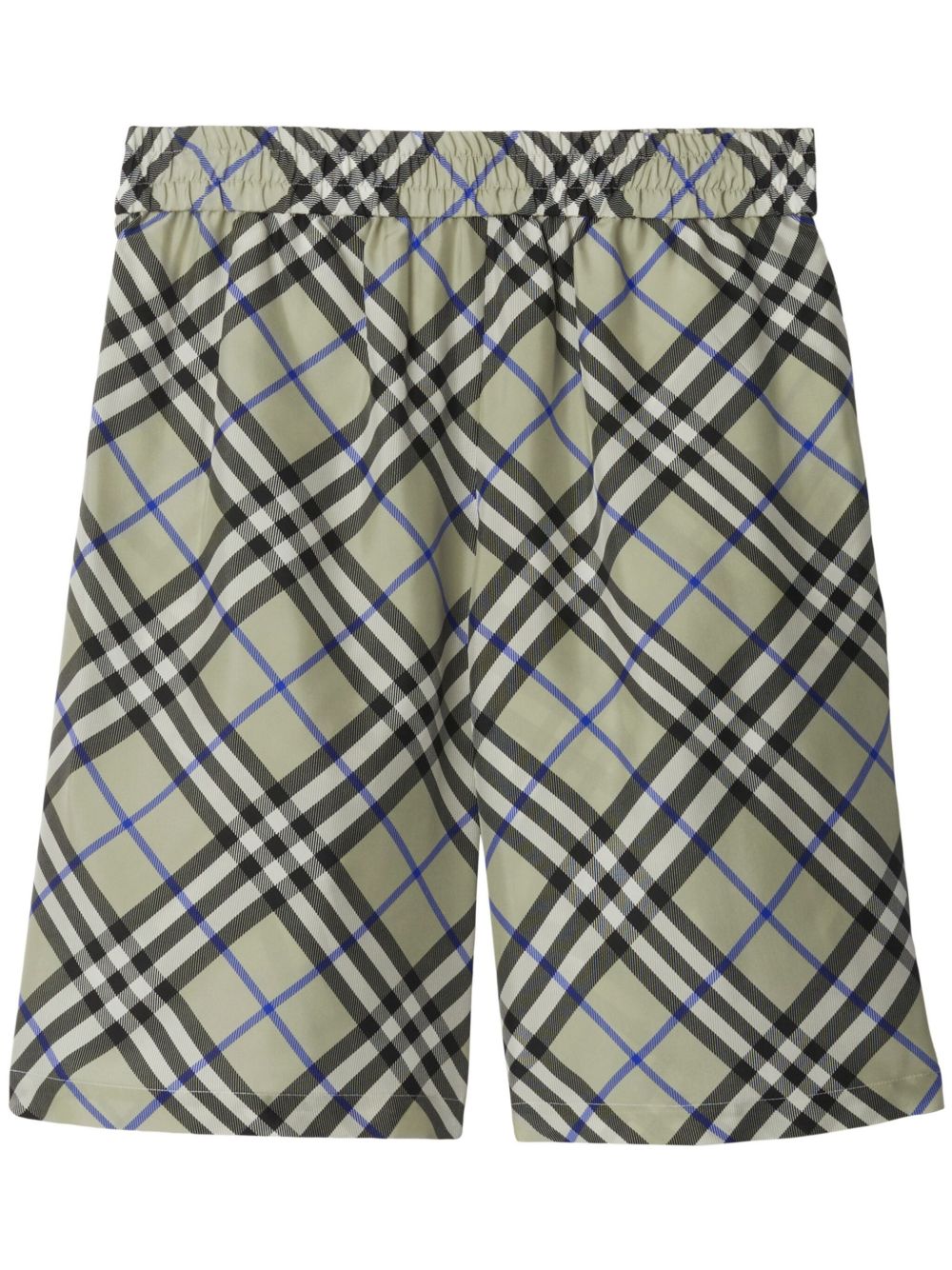 Burberry Nova Check 真丝短裤 - 绿色