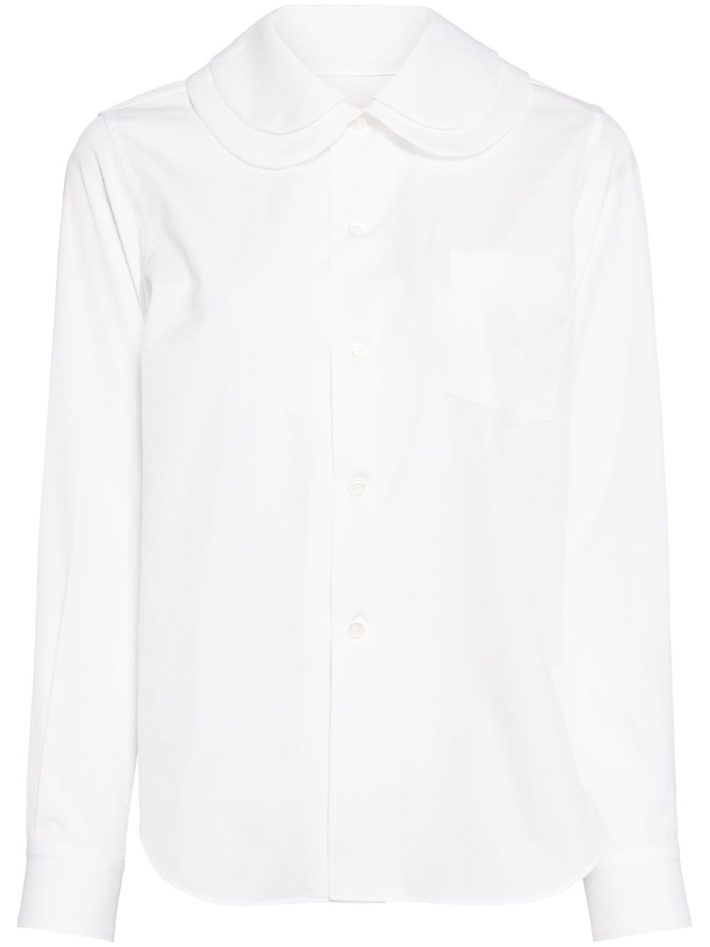 Comme Des Garçons Girl 双层翻领衬衫 - 白色