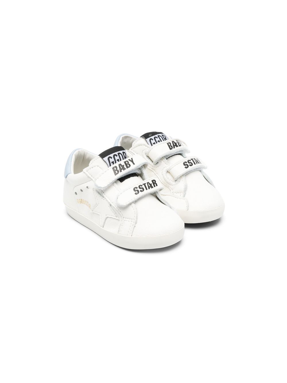 Golden Goose Kids logo印花运动鞋针织袜套装 - 白色