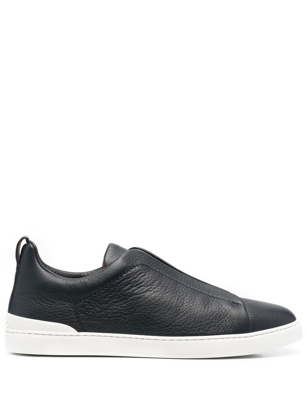 Zegna Triple Stitch 低帮板鞋 - 蓝色
