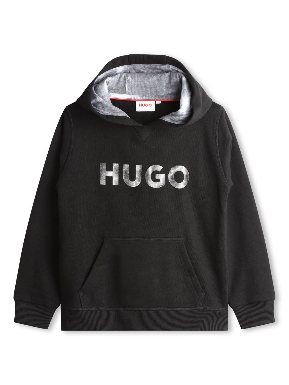 HUGO KIDS logo印花连帽衫 - 黑色