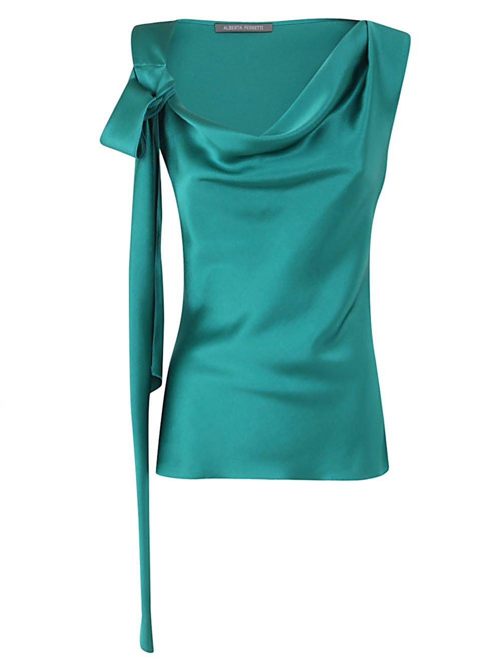 Alberta Ferretti Bow-detailed Sleeveless Top